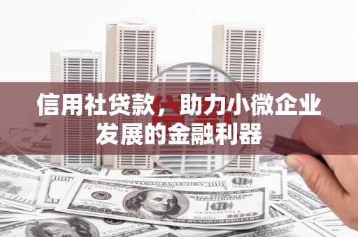 灵丘信用社贷款，助力小微企业发展的金融利器